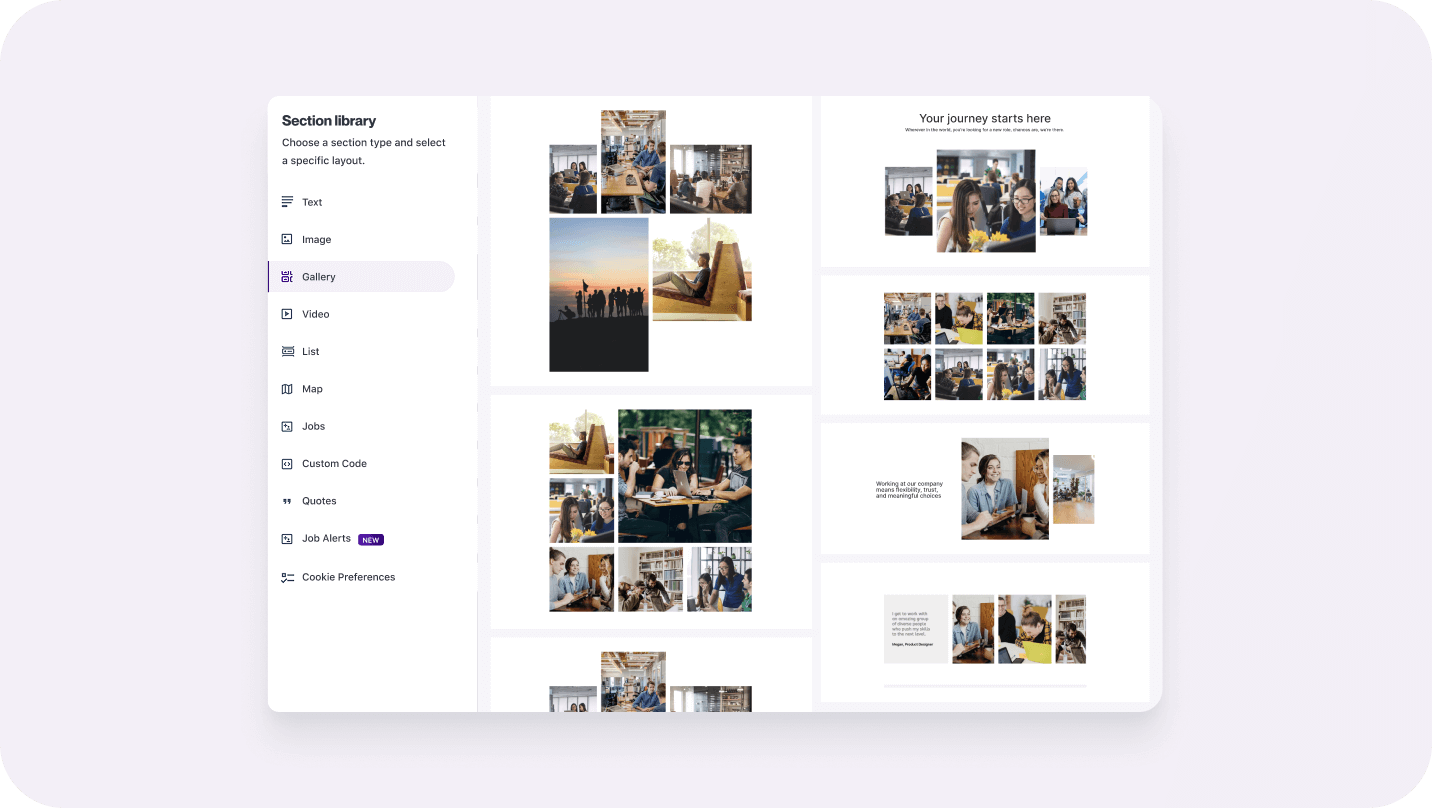 Carrer site builder