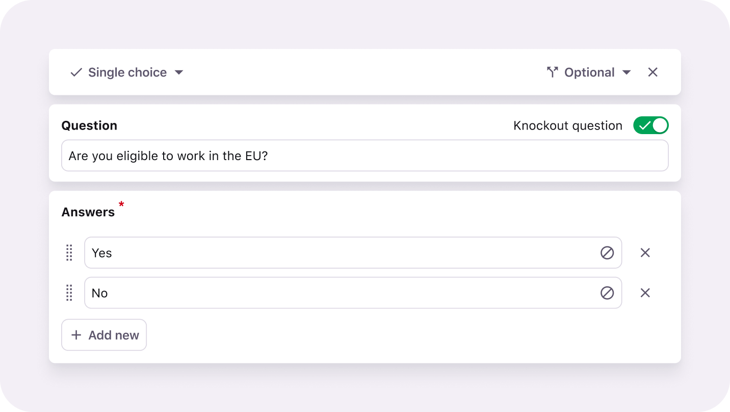 Screening templates