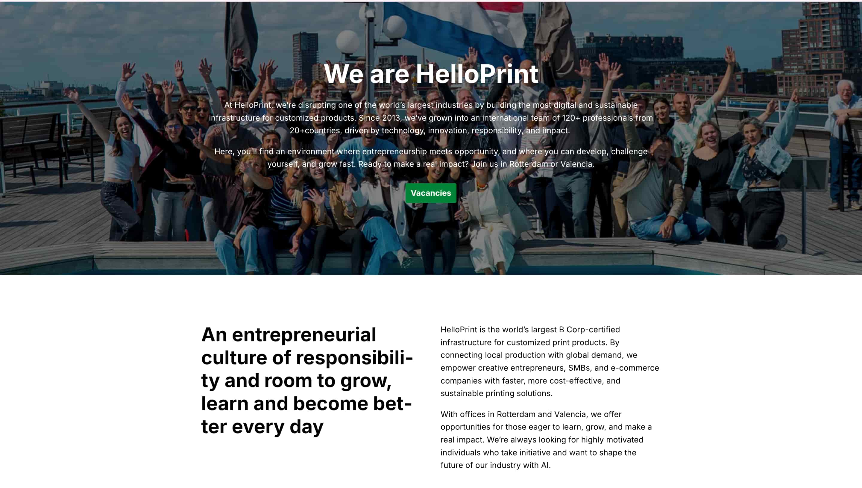 HelloPrint career page