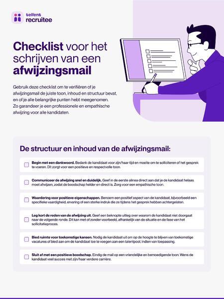 Checklist afwijzingsmail