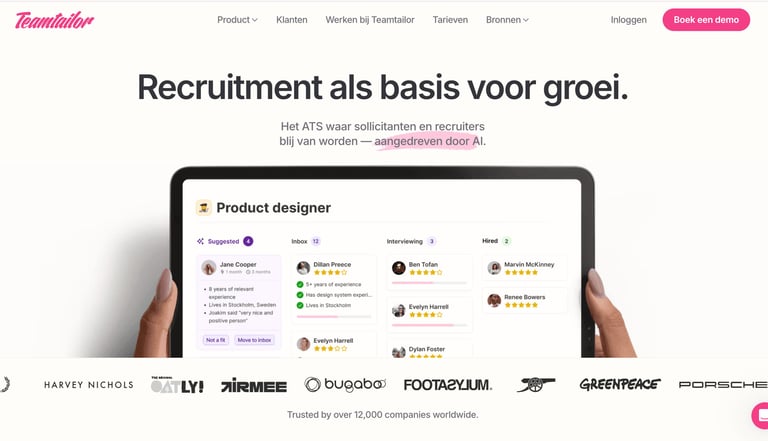 teamtailor homepage