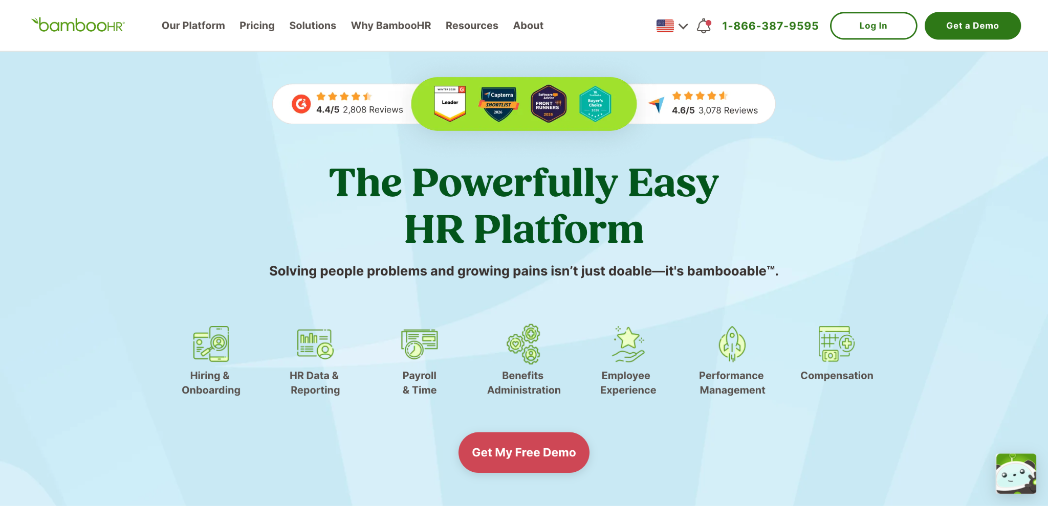 BambooHR homepage