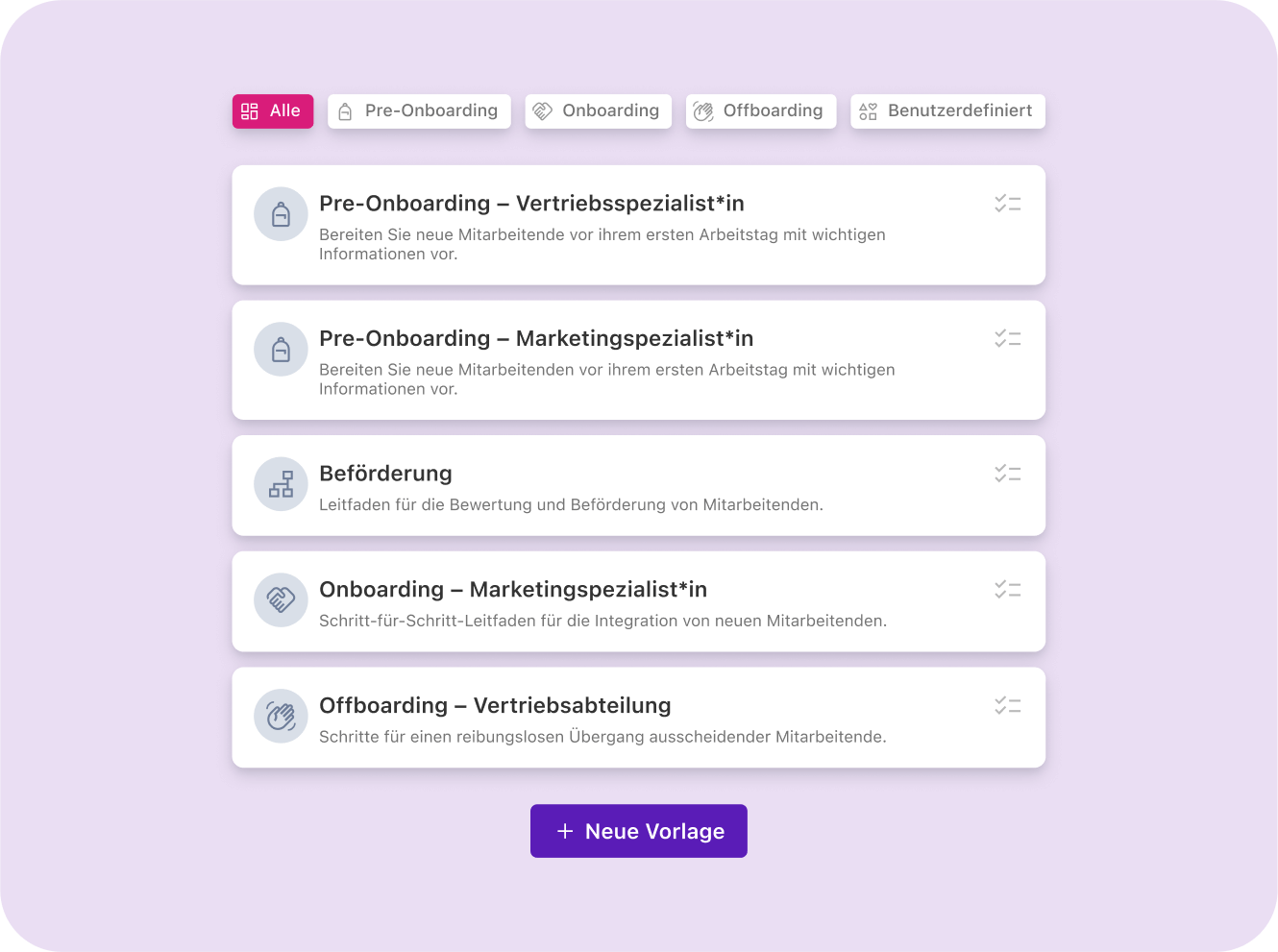 DE Reduce manual work with templates