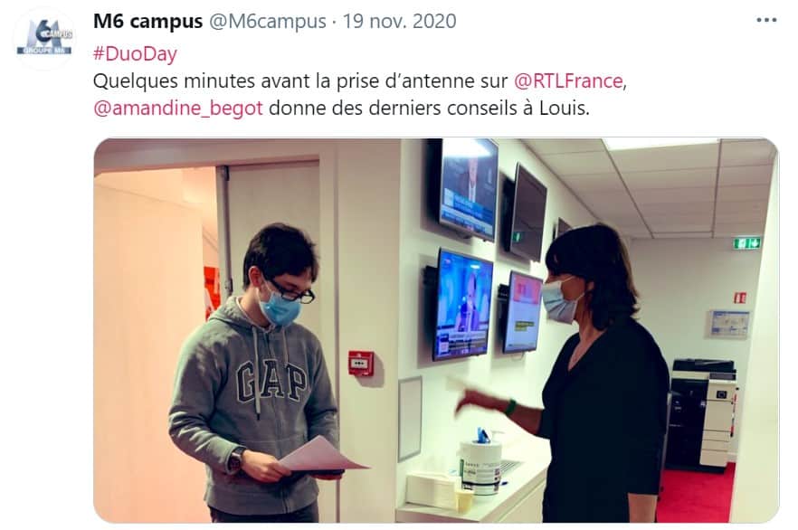 Post Twitter de M6