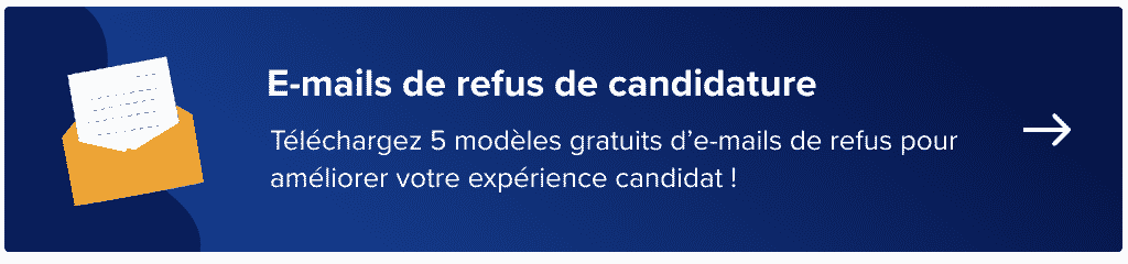 e-mails de refus de candidature